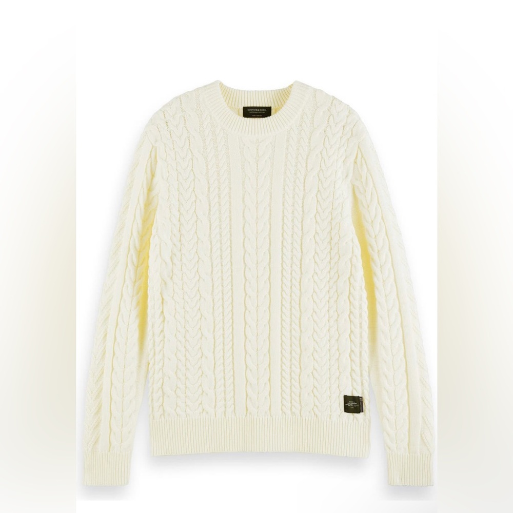 Scotch and Soda Cable Knit Crewneck Sweater